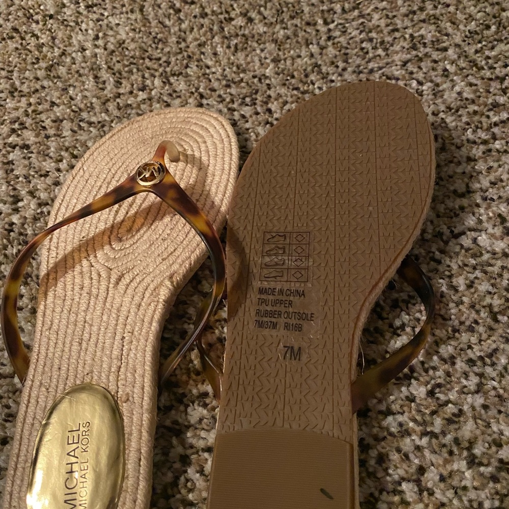 Mk Leopard print sandals